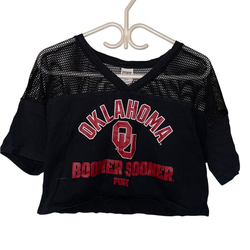PINK Victoria's Secret Black Jersey Top Oklahoma
